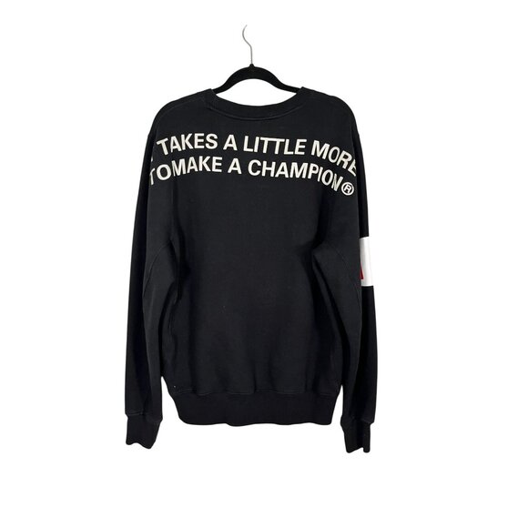Retro Champion Sweatshirt Black L Graphic Classic Preppy Active Sporty Colorful - Picture 7 of 11